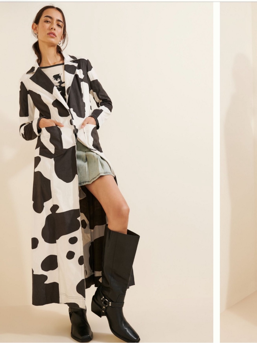 Hutch Printed It Girl Overcoat